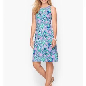 Talbots Effortless Jersey Floral Shift Dress